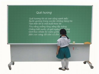 Bảng từ xanh viết phấn lên xuống - Mọi kích thước