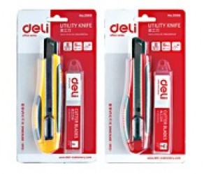 Dao trổ đại Deli + hộp lưỡi dao (2068)