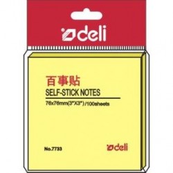 Giấy dính Deli vàng 3x3 (7733)